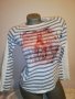 Памучна блуза с апликация р-р ХS, снимка 1 - Блузи с дълъг ръкав и пуловери - 35894823
