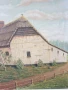 76х56см ферма/голяма картина масло върху платно/къща-хора-кладенец/дървена рамка, снимка 3