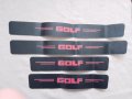 4 броя карбонови стикери с червен надпис GOLF Голф за прагове на кола автомобил , снимка 3