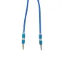 Син AUX кабел 1 m с 3.5 mm жакове и позлатени накрайници, снимка 1