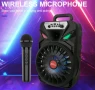 Преносима безжична тонколона 8" с микрофон, снимка 4