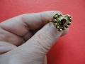 Невероятен викториански златен пръстен с гранат сърце, снимка 10