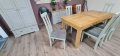 ПРОМОЦИЯ!!!Нова дървена разтегателна трапезна маса от дъб с шест стола, снимка 7
