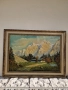 Прекрасна антикварна авторска майсторска картина масло върху платно , снимка 2