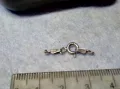 СТАРА СРЕБЪРНА ЗАКОПЧАЛКА СРЕБРО 925 ITALY КАРАБИНКА За ДАМСКИ ЛАНЕЦ ГРИВНА КОЛИЕ ВЕРИЖКА 49913, снимка 2