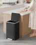 SONGMICS LTB595B02 Кош за боклук 50 литра, 15 кошчета, стомана, подвижна пластмасова вътрешна кофа, , снимка 1