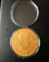 Позлатена голяма испанска монета, снимка 1