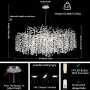 Кристални полилеи с клонки, никелирани 80см модерен сребърен ЛЕД LED, снимка 10