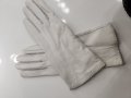 Бели ръкавици естествена кожа 