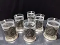 Руски посребрени стакани подстакани мнц, снимка 2