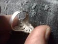 стар дамски сребърен пръстен, снимка 2