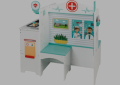 Монтесори - Дървен лекарски кабинет Playtive зона за чакане прегледи и аксесоари, снимка 7