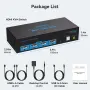 CMSTEDCD SW220S HDMI KVM Switch 2 компютъра / 2 монитора – 4K 60Hz, Dual Monitor, USB 2.0, снимка 7