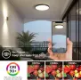 Нова лампа Кръгъл LED Плафон 30 см 24W 4000K Черен Дървен Таванен Осветител стая хол, снимка 6
