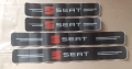 4 бр- 23 лв Черен карбон стикери за прагове на автомобил Сеат Seat, снимка 1