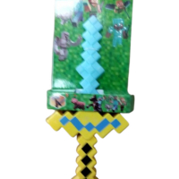 Детски пластмасов меч "Майнкрафт" - звук и светлини, снимка 1 - Други - 44528361
