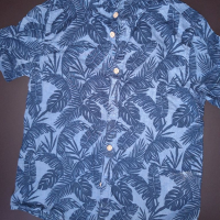 5-6г 116см Риза Тениска Блуза с къс ръкав H&M памук без следи от употреба, снимка 1 - Детски ризи - 36217263