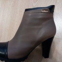 Дамски боти от естествена кожа, снимка 4 - Дамски обувки на ток - 38815289