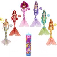 Само сега !!! Куклa Barbie Color Reveal с магическа трансформация - цветна русалка, снимка 5 - Кукли - 36011802