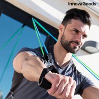 Комплект 3 броя тренировъчни ластици с аксесоари и ръководство за упражнения TRIBAINER INNOVAGOODS, снимка 2 - Фитнес уреди - 39599952