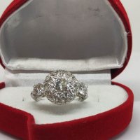 Златен пръстен с брилянти-4.0гр/18кр, снимка 4 - Пръстени - 39788640