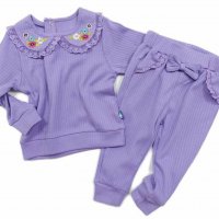 Бебешки комплект в лилаво, снимка 1 - Комплекти за бебе - 38723034