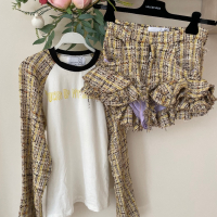 букле  елегантен оригинален сет комплект от две части блуза и къси панталони къдрици Natasha Zinko, снимка 9 - Костюми - 44922473