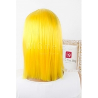 Къса права жълта лейс фронт перука Съни, снимка 5 - Аксесоари за коса - 36057319