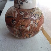 Стара колекционерска ваза буркан Сатцума, снимка 2 - Антикварни и старинни предмети - 34348638