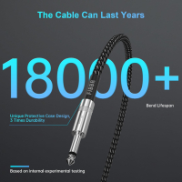 FIBBR кабел за китара 1.8M, кабел под прав ъгъл 1/4 инча, снимка 5 - Други - 44652531
