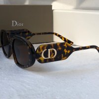 Dior 2023 дамски слънчеви 2 цвята черни кафяви, снимка 8 - Слънчеви и диоптрични очила - 40539077