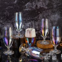 Комплект чаши за бира - стъкло с хамелеон ефект, снимка 2 - Чаши - 41381339