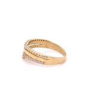 Златен дамски пръстен 1,89гр. размер:53 14кр. проба:585 модел:22043-2, снимка 3 - Пръстени - 44262187