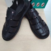 Мъжки кожени сандали черни-НАМАЛЕНИЕ, снимка 4 - Мъжки сандали - 41479076
