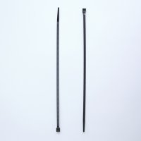 Кабелна превръзка (опашка) черна, бяла 2,5x100mm, снимка 1 - Друга електроника - 42567559