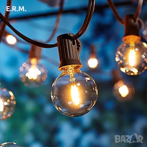 String Lights LED верига 25 крушки за парти украса празнични светлини декорация рожден ден сватба 9м, снимка 1