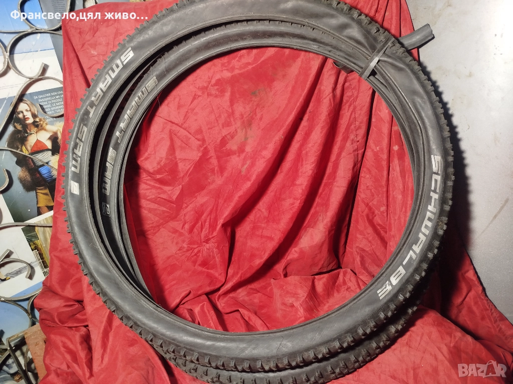 Чифт 27.5 цола гуми за велосипед колело schwalbe smart Sam , снимка 1