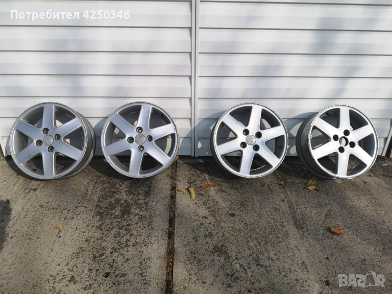 Продавам алуминиеви джанти 15ки, 4х 100, 5J, ЕТ45, отвор 54.1, снимка 1