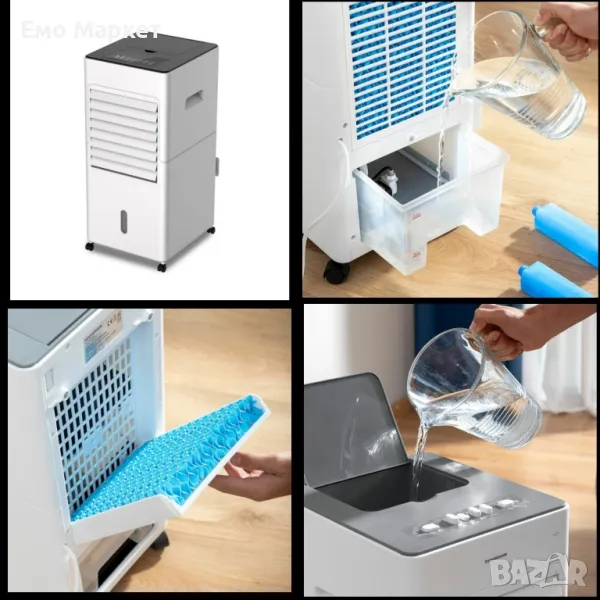 Охладител за въздух и овлажнител Voltz OV51761A, 65W, 6л. резервоар вода, Таймер, дист. упр., снимка 1