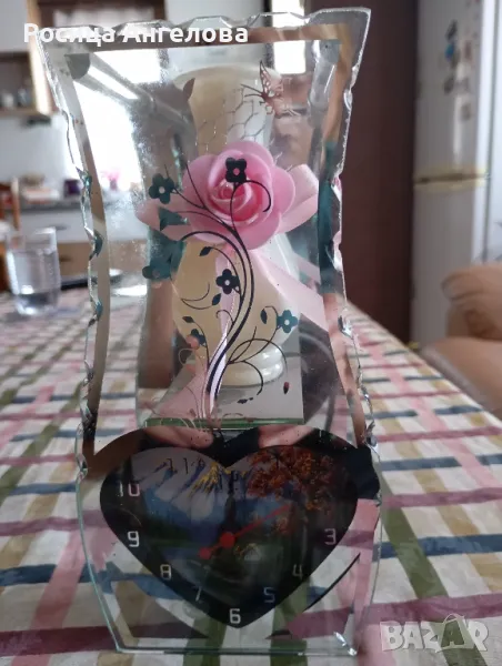 Нова оригинална ваза с часовник , снимка 1