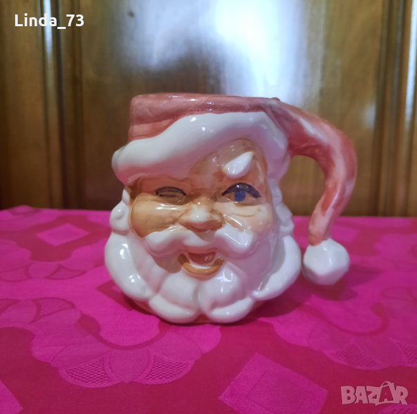 Красиви чаши с лика на Дядо Коледа-розово+бяло-200мл. Внос от Германия. , снимка 1