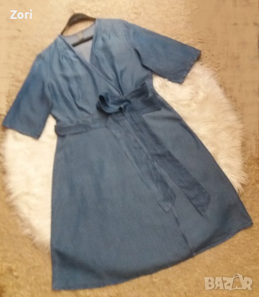 Дънкова рокля тип "прегърни ме" - ХЛ/2ХЛ размер , снимка 1