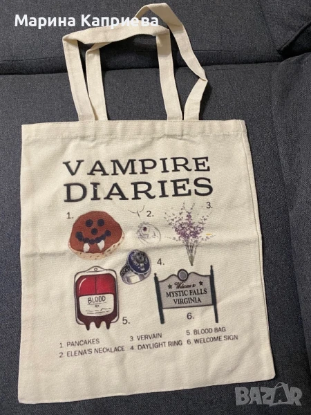 Торбичка от плат на “Дневниците на вампира”, снимка 1