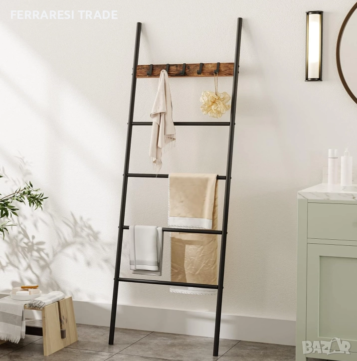 декоративна стълба за поставяне на кърпи 60 x 177 cm, снимка 1