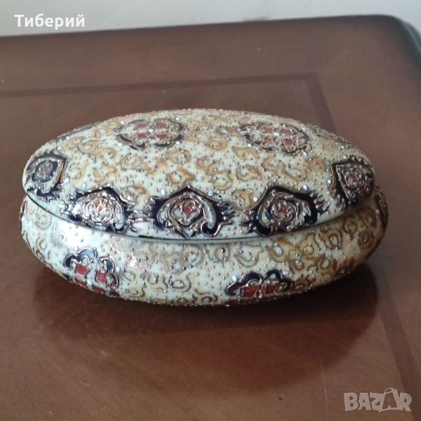 Порцеланова кутия за бижита Satsuma, снимка 1