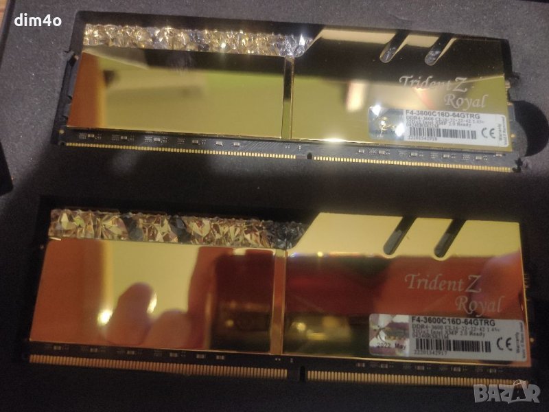 Gskill Royal Z Trident 64Gb DDR4(2x32Gb) 3600mhz cas16, снимка 1