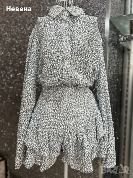 Дамски комплект- риза с пола/панталонки, снимка 1