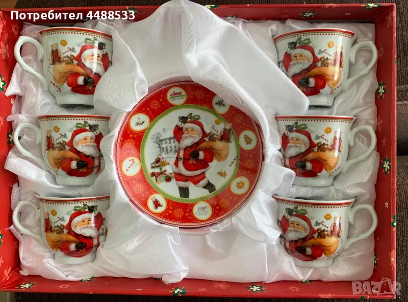 Коледен сервиз за кафе, снимка 1