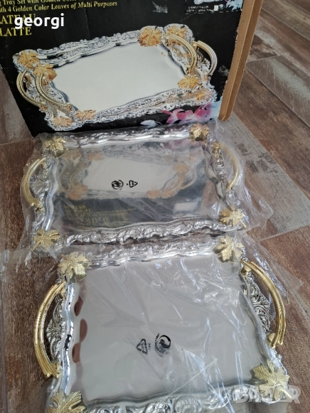 комплект луксозни иноксови плата подноси 8/2, снимка 1