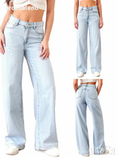 Дамски дънки с висока талия  , снимка 1